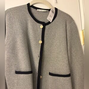 Abercrombie & Fitch Gray and Black sweater jacket